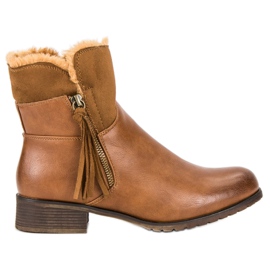 Forever Folie Botas quentes femininas marrom