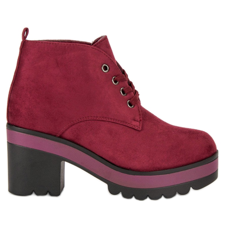 Botas leves de salto alto vermelho Botas leves de salto alto vermelho