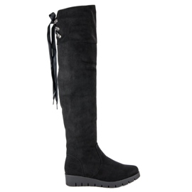 Filippo Botas com plataforma de camurça preto
