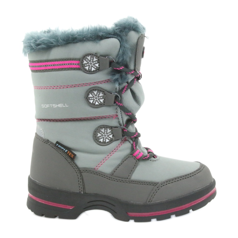 American Club Botas americanas de inverno com membrana 702SB cinza rosa