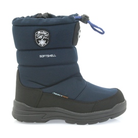 American Club Sapatos com membrana azul marinho americano 801SB preto azul-marinho