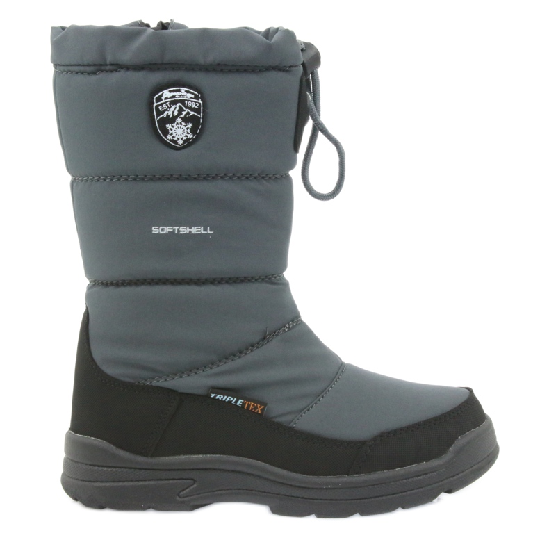 American Club Botas de neve com membrana cinza americana 801SB preto