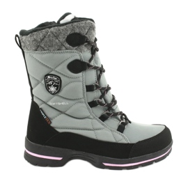 American Club Botas de neve softshell com membrana SN19 / 20 americana preto rosa cinza