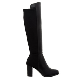 Botas com parte superior flexível preta VQ-3 preta preto Botas com parte superior flexível preta VQ-3 preta preto