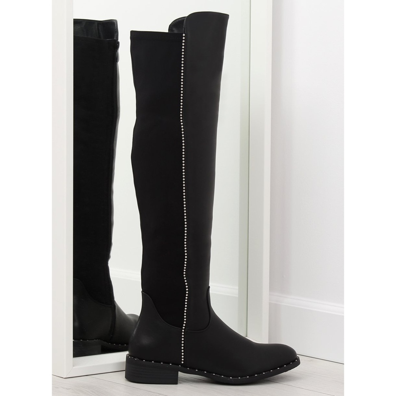 Oficiais com um preto superior elástico 7533-PG Preto