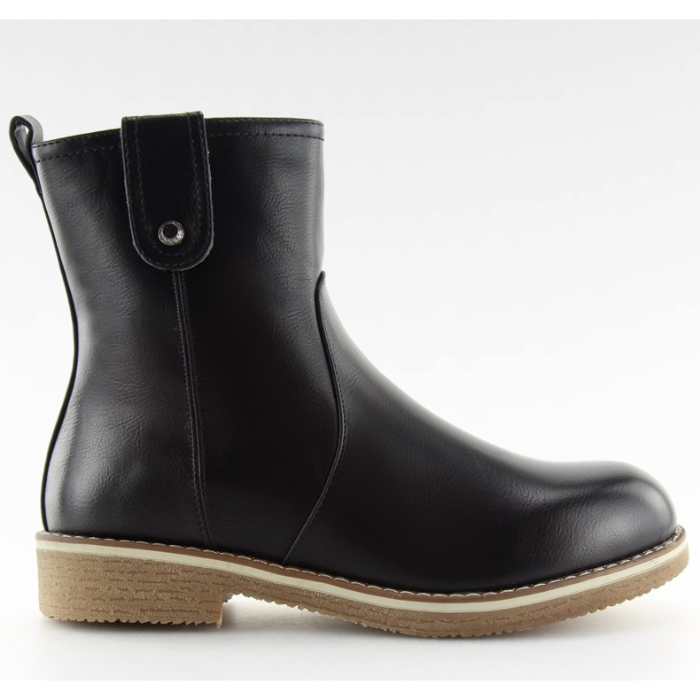 Botas de tornozelo preto liso 0-253 preto