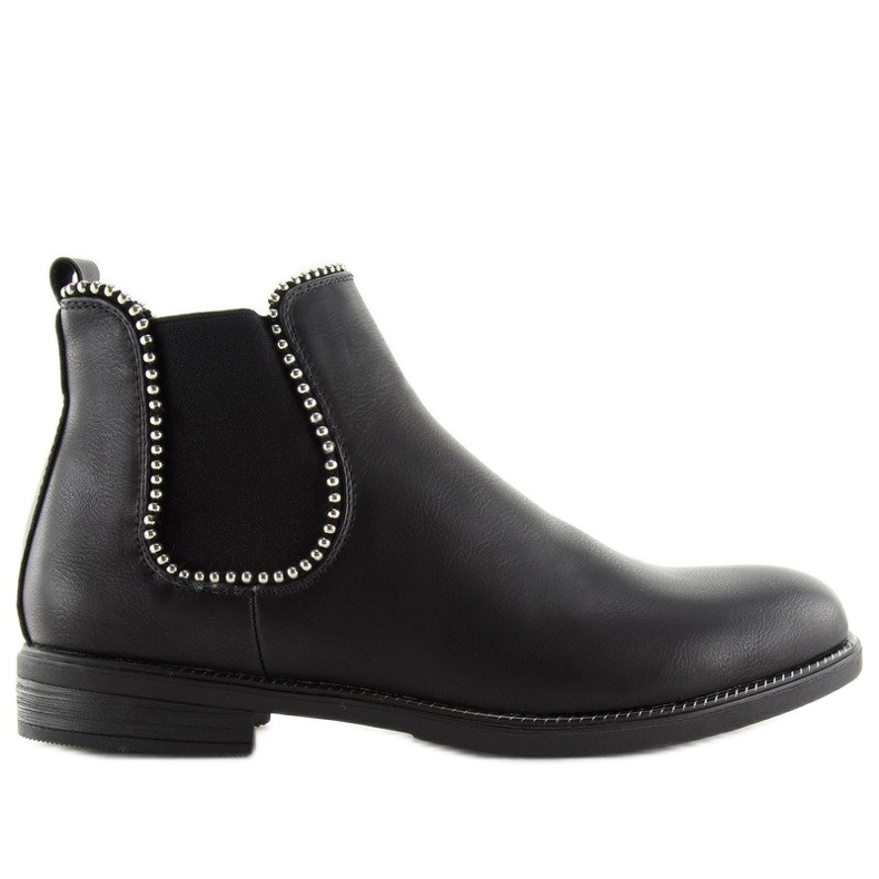 Botas pretas Chelsea para mulheres 1003-PA pretas preto