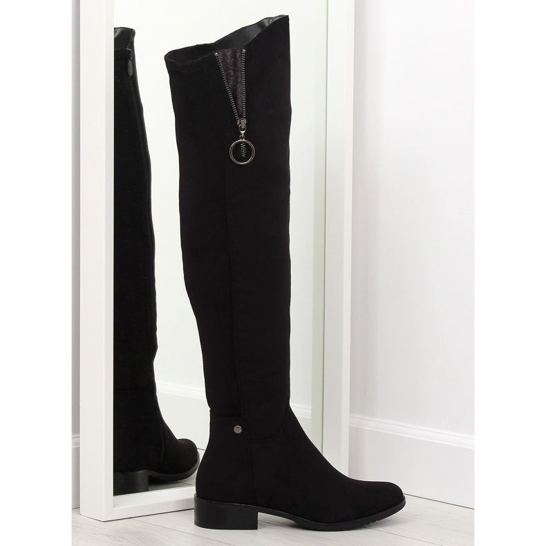 Botas acima do joelho pretas 7552-PG pretas preto
