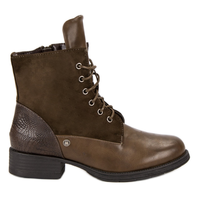 Botas de Bikery Marrom castanho