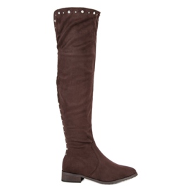 Cm Paris Botas de cano alto com miçangas castanho Cm Paris Botas de cano alto com miçangas castanho