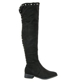 Cm Paris Botas de cano alto com miçangas preto Cm Paris Botas de cano alto com miçangas preto