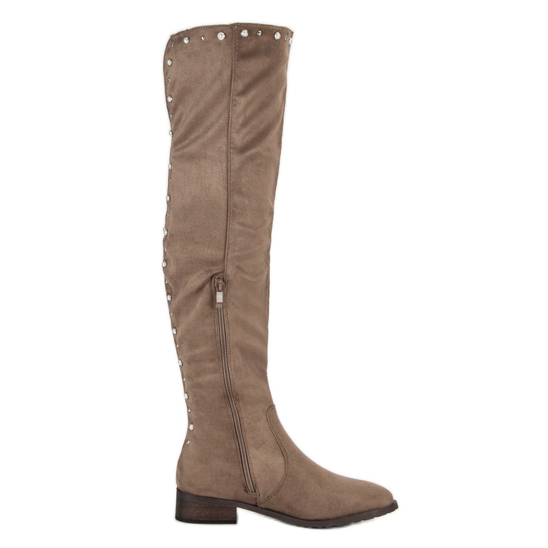 Cm Paris Botas de cano alto com miçangas castanho Cm Paris Botas de cano alto com miçangas castanho