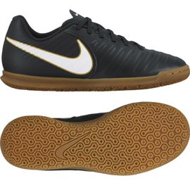 Sapatos de interior Nike Tiempo X Rio Iv Ic Jr 897735 002 preto preto