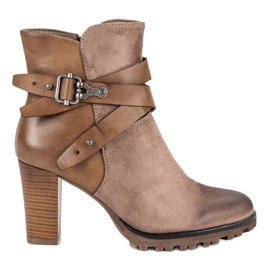 Super Mode Botas estilosas no poste marrom