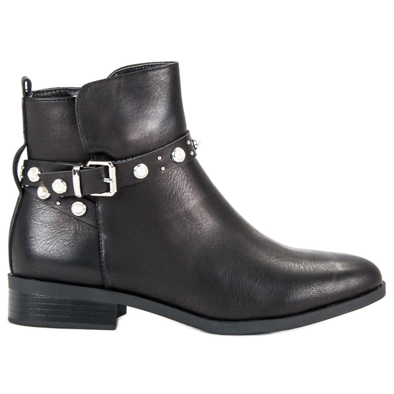 Super Mode Botas com pérolas preto