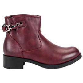 Super Me Botas Borgonha Casuais vermelho