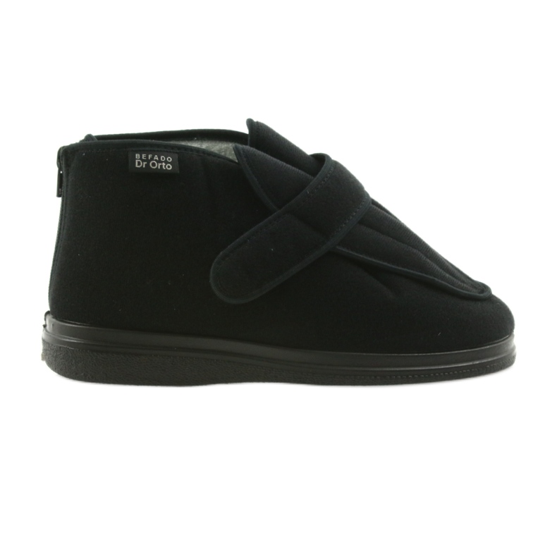 Dr.orto Befado calçado masculino 987m002 Pés sensíveis Black Silber Insert preto