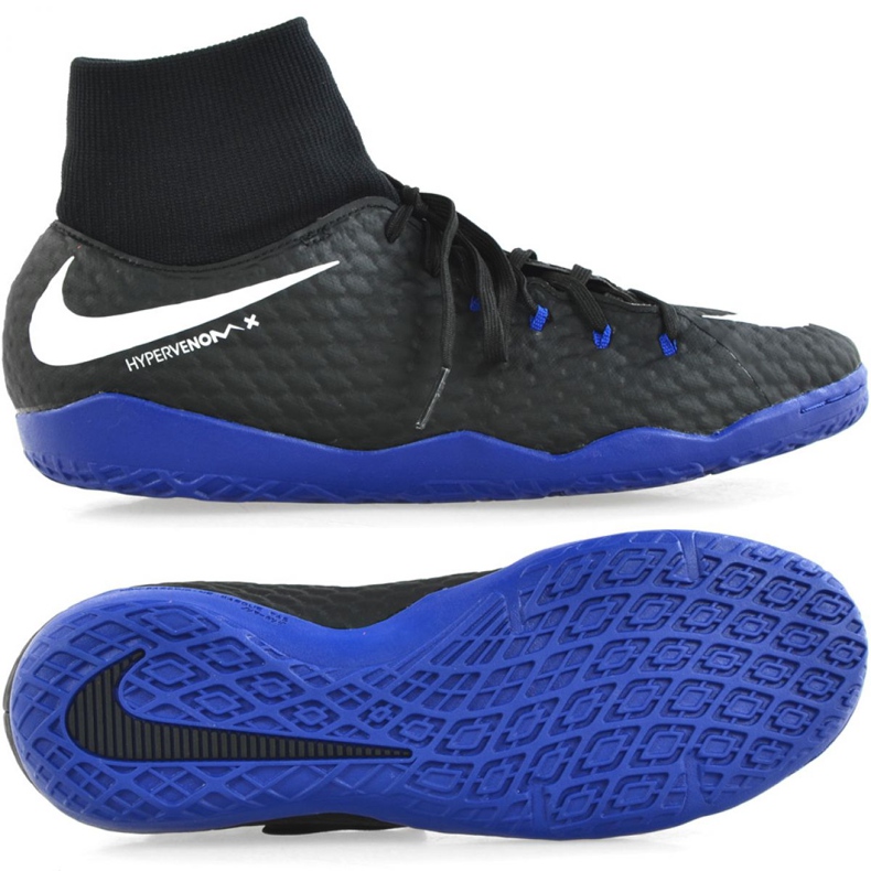 Sapatos de interior Nike Hypervenom X Phelon 3 Df Ic M 917768-002 preto preto