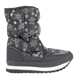 Botas de neve de inverno quente preto