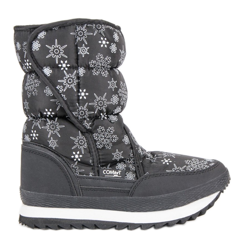 Botas de neve de inverno quente preto