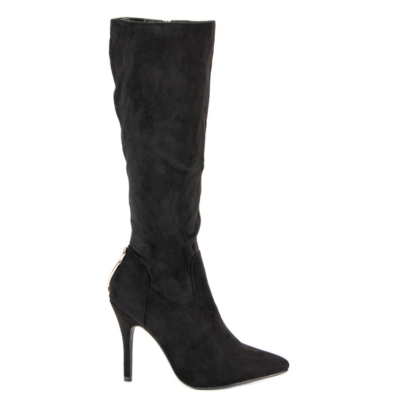 Cm Paris Botas sexy de salto alto preto