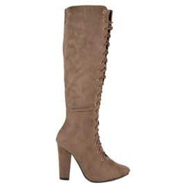 Cm Paris Botas de amarrar marrom