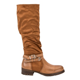 Super Me Botas de andar de camelo marrom