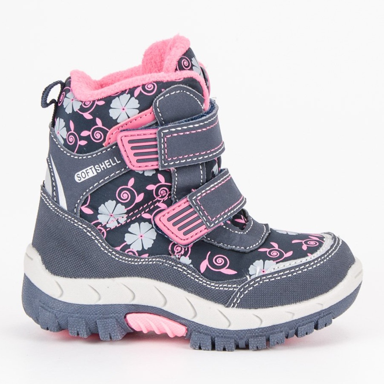 American Club Botas de inverno americano azul rosa