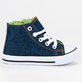 Sapatilhas altas denim azul