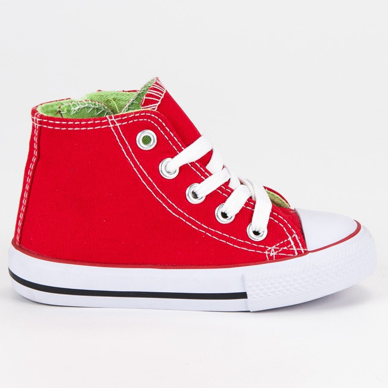 Sapatilhas vermelhas altas vermelho