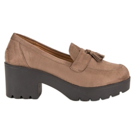 Ch. Creation Sapatos elegantes de mocassim castanho