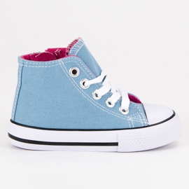 Sapatilhas altas azuis azul
