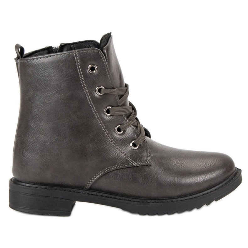 Botas clássicas de amarrar cinza