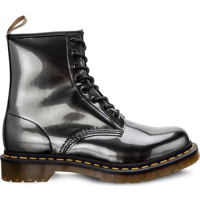 Dr. Martens Vegan 1460 Cromado Gunmetal Chrome Paint Metallic cinza