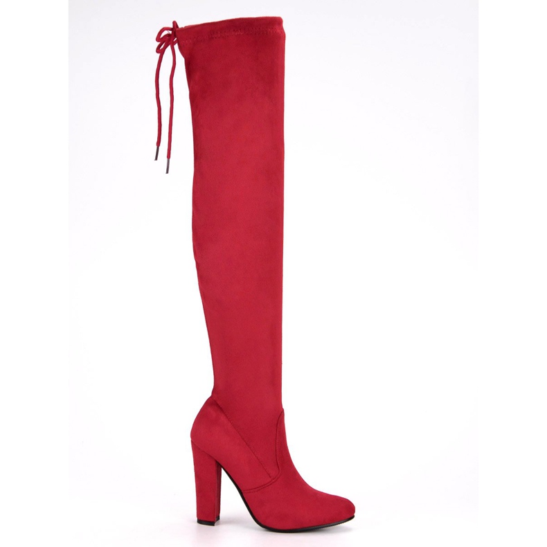 Seastar Botas de cano alto sexy vermelho