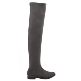 Botas acima do joelho para mulheres 7570-PG Gray cinza Botas acima do joelho para mulheres 7570-PG Gray cinza