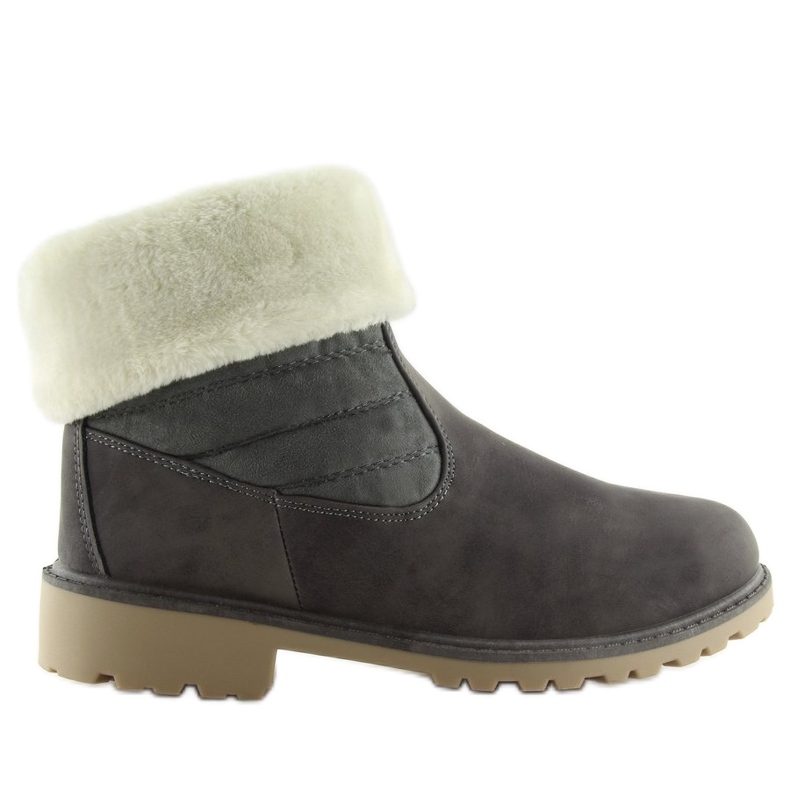 Botas cinza ZY9210 cinza com isolamento espesso Botas cinza ZY9210 cinza com isolamento espesso