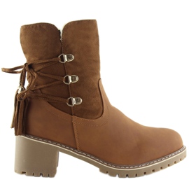 Botas isoladas com camelo NC726 marrom cordeiro castanho