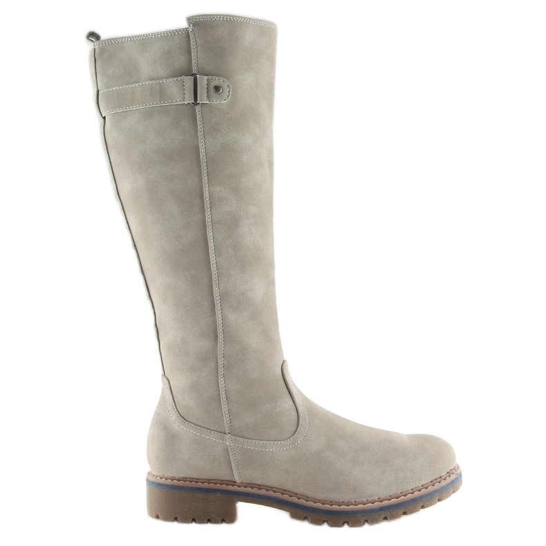 Botas de madeira bege GD-WL-07 bege cinza Botas de madeira bege GD-WL-07 bege cinza