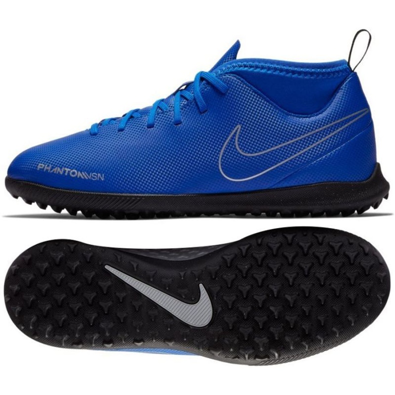 Chuteiras Nike Phantom Vsn Club Df Tf Jr AO3294-400 multicolorido azul