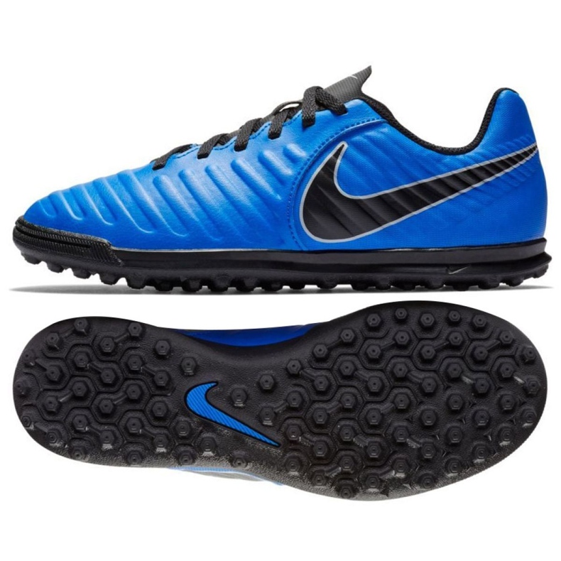 Chuteiras Nike Tiempo Legend 7 Club Tf Jr AH7261-400 azul azul