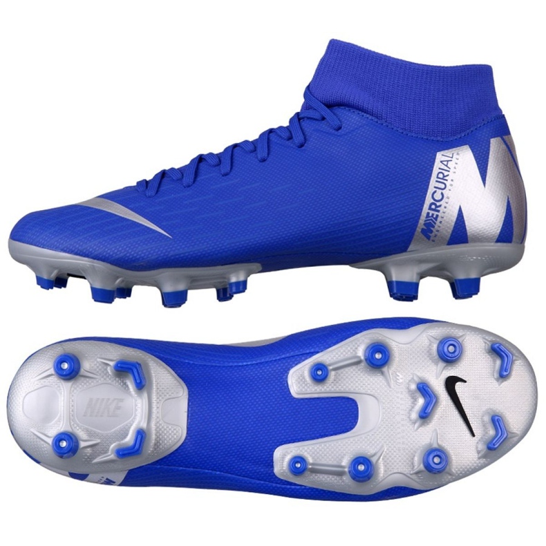 Chuteiras Nike Mercurial Superfly 6 Academy FG / MG M AH7362-400 multicolorido azul Chuteiras Nike Mercurial Superfly 6 Academy FG / MG M AH7362-400 multicolorido azul