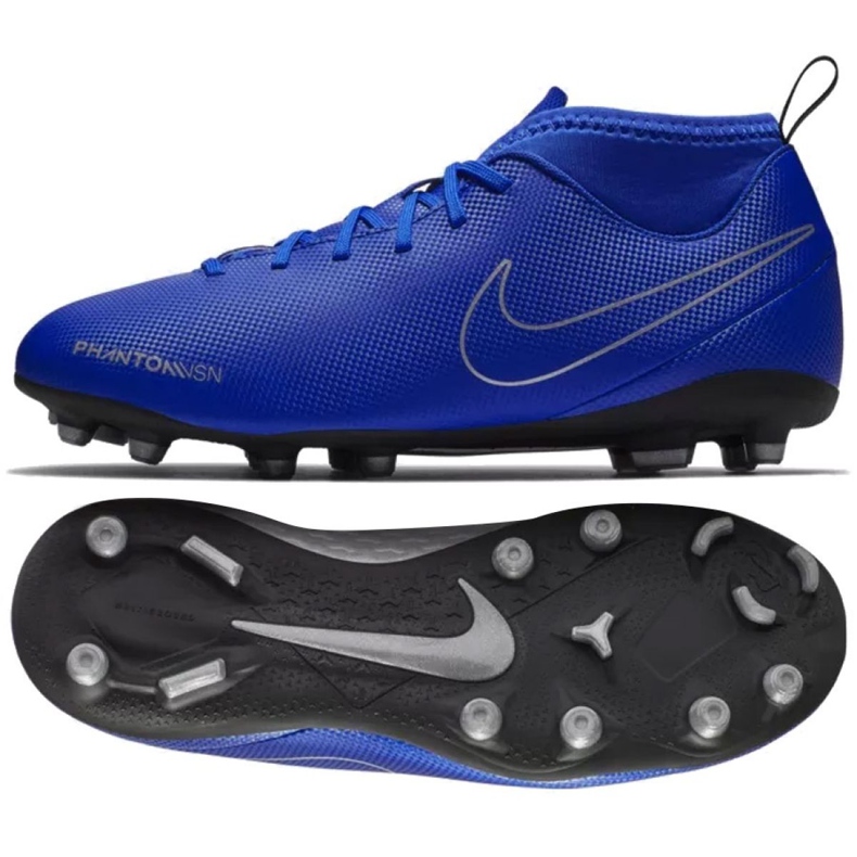 Chuteiras Nike Phantom Vsn Club Df Fg Mg Jr AO3288-400 multicolorido azul