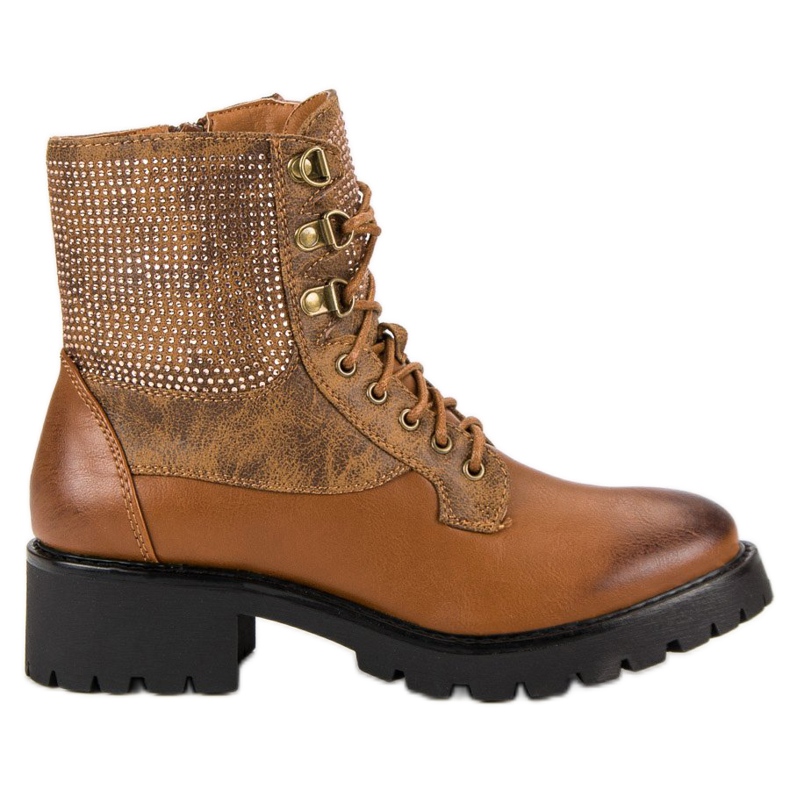 Ideal Shoes Trabalhadores atados na plataforma castanho