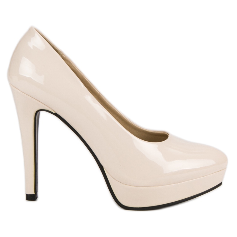 J. Star Sapatos de salto alto sexy na plataforma castanho