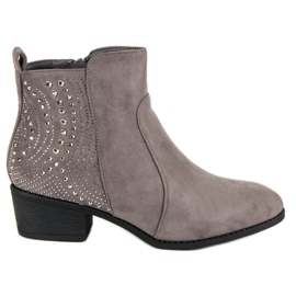 Nio Nio Botas Cinzentas Com Cristais cinza