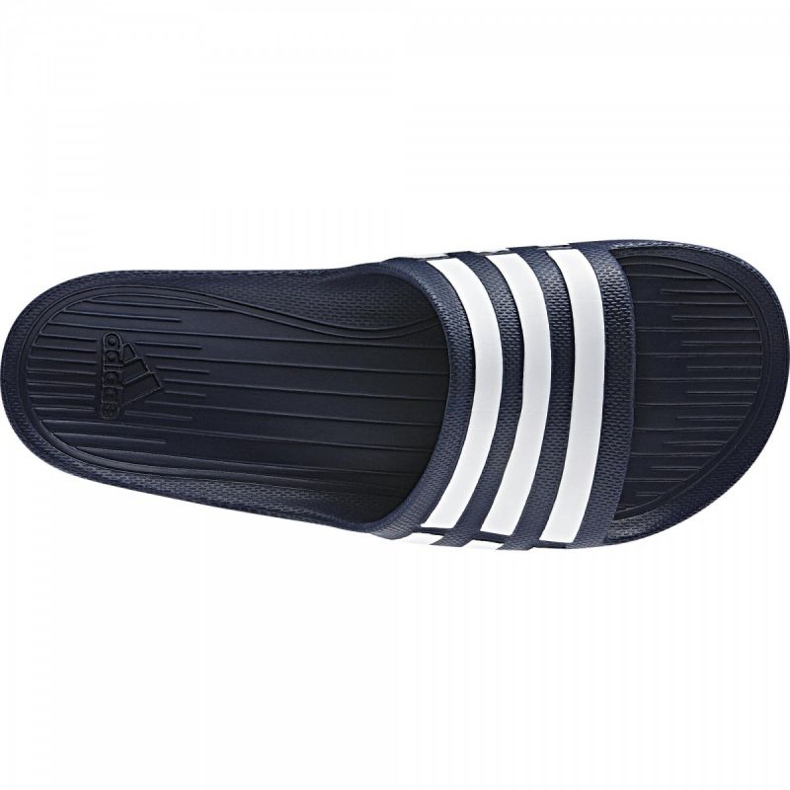 Chinelos Adidas Duramo Slide G15892 branco azul marinho