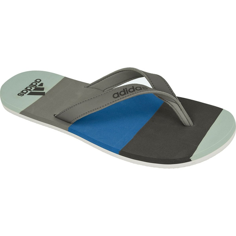 Chinelos Adidas Eezay Striped M BA8809 azul cinza
