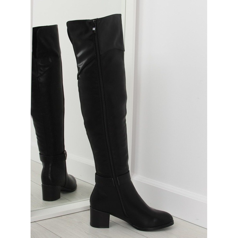 Botas pretas SG-200 pretas de salto alto preto