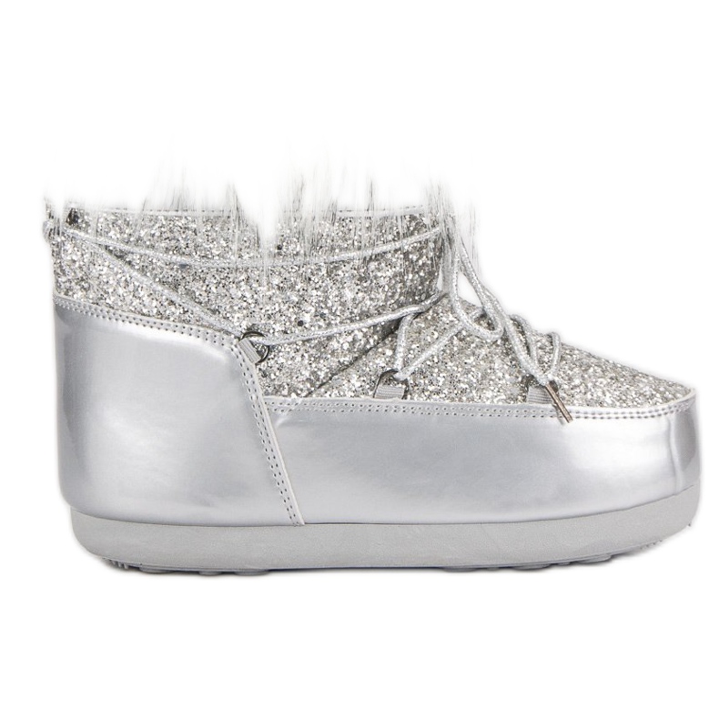 Botas de neve elegantes cinza